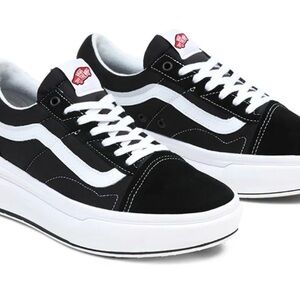 Vans Black and White Low-Top Skate Sneakers